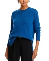 C By Bloomingdale's Cashmere C By Bloomingdale's High/low Cashmere Crewneck Sweater - Exclusive In Heather Dark Ocean