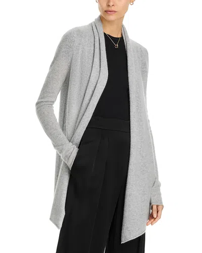 C By Bloomingdale's Cashmere C By Bloomingdale's Open-front Cashmere Cardigan - Exclusive In Light Grey