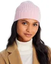 C By Bloomingdale's Cashmere C By Bloomingdale's Ribbed Knit Cuff Cashmere Hat - Exclusive In Rose