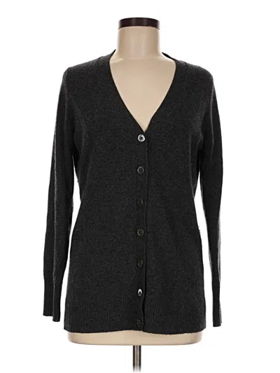 Pre-owned C By Bloomingdale's Cashmere Cardigan Sweater In Black