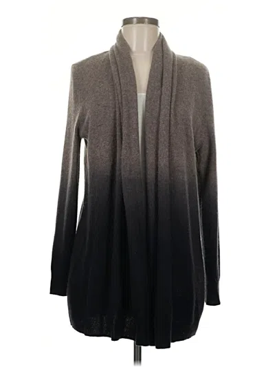 Pre-owned C By Bloomingdale's Cashmere Cardigan Sweater In Gray
