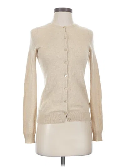 Pre-owned C By Bloomingdale's Cashmere Cardigan Sweater In Tan