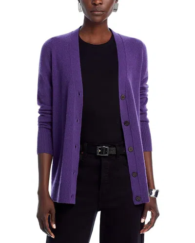 C By Bloomingdale's Cashmere Grandfather Cardigan - Exclusive In Blackberry