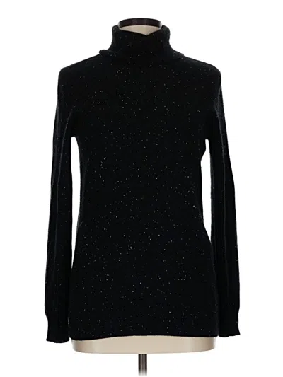 Pre-owned C By Bloomingdale's Cashmere Pullover Sweater In Black