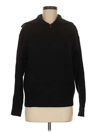 Pre-owned C By Bloomingdale's Cashmere Pullover Sweater In Black