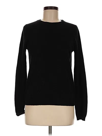 Pre-owned C By Bloomingdale's Cashmere Pullover Sweater In Black