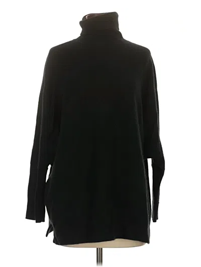 Pre-owned C By Bloomingdale's Cashmere Pullover Sweater In Black