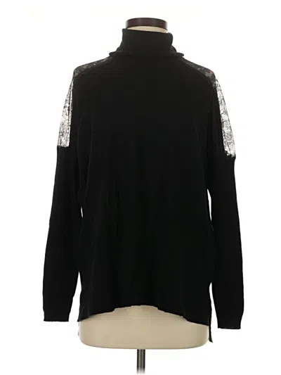 Pre-owned C By Bloomingdale's Cashmere Pullover Sweater In Black