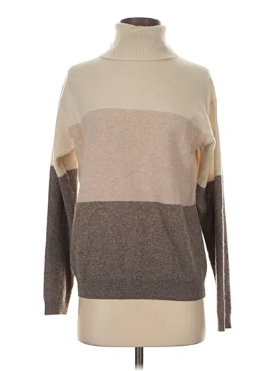 Pre-owned C By Bloomingdale's Cashmere Pullover Sweater In Brown