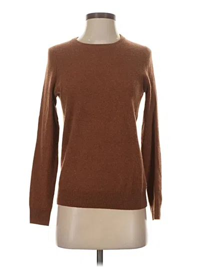Pre-owned C By Bloomingdale's Cashmere Pullover Sweater In Brown