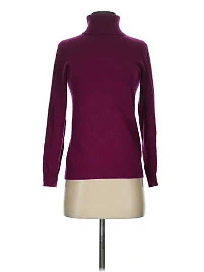 Pre-owned C By Bloomingdale's Cashmere Pullover Sweater In Burgundy
