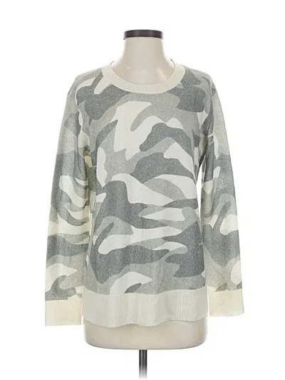 Pre-owned C By Bloomingdale's Cashmere Pullover Sweater In Gray