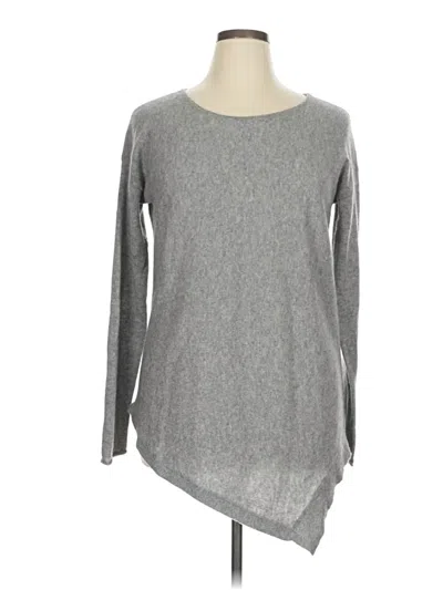 Pre-owned C By Bloomingdale's Cashmere Pullover Sweater In Gray