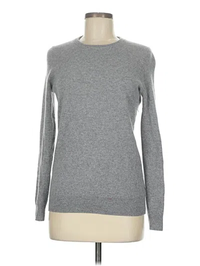 Pre-owned C By Bloomingdale's Cashmere Pullover Sweater In Gray