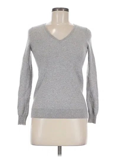 Pre-owned C By Bloomingdale's Cashmere Pullover Sweater In Gray