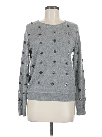Pre-owned C By Bloomingdale's Cashmere Pullover Sweater In Gray