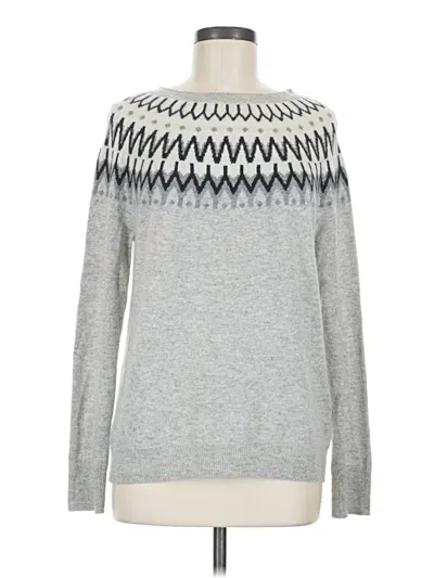 Pre-owned C By Bloomingdale's Cashmere Pullover Sweater In Gray