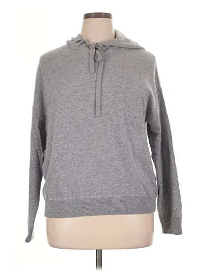 Pre-owned C By Bloomingdale's Cashmere Pullover Sweater In Gray