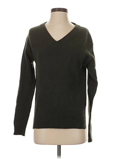 Pre-owned C By Bloomingdale's Cashmere Pullover Sweater In Green