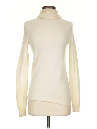 Pre-owned C By Bloomingdale's Cashmere Pullover Sweater In Ivory