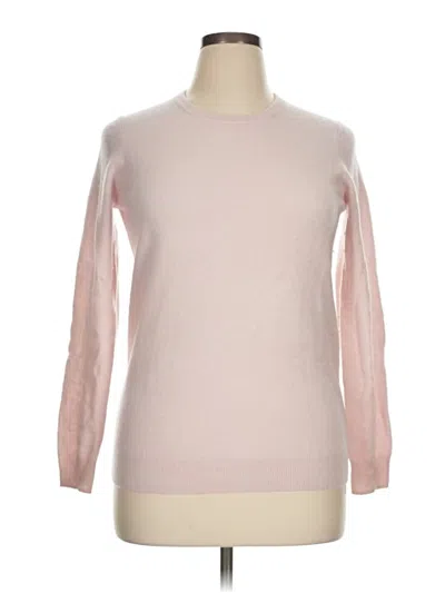 Pre-owned C By Bloomingdale's Cashmere Pullover Sweater In Pink