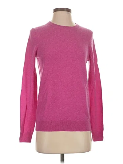 Pre-owned C By Bloomingdale's Cashmere Pullover Sweater In Pink