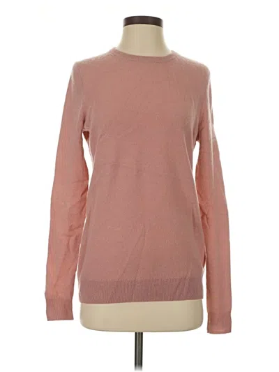 Pre-owned C By Bloomingdale's Cashmere Pullover Sweater In Pink