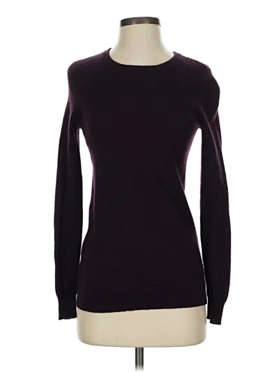 Pre-owned C By Bloomingdale's Cashmere Pullover Sweater In Purple