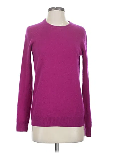 Pre-owned C By Bloomingdale's Cashmere Pullover Sweater In Purple