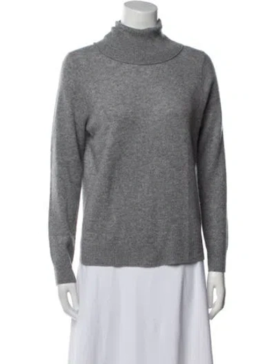 Pre-owned C By Bloomingdale's Cashmere Turtleneck Sweater In Gray
