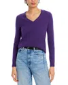 C By Bloomingdale's Cashmere C By Bloomingdale's V-neck Cashmere Sweater - Exclusive In Blackberry