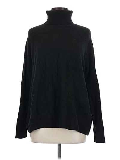 Pre-owned C By Bloomingdale's Long Sleeve Turtleneck In Black