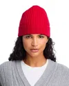 C By Bloomingdale's V Fraas Rib Knit Cuff Cashmere Hat - Exclusive In Red