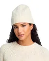 C By Bloomingdale's V Fraas Rib Knit Cuff Cashmere Hat - Exclusive In White