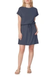 C&c California Barbara Dolman Sleeve Pocket Jersey Dress In Mood Indigo