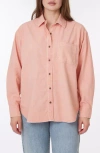 C&c California C & C California Alaina Sunwashed Relaxed Button-up Shirt In Desert Rose