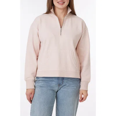 C&c California C & C California Janet Sunwashed Fleece Quarter Zip Sweatshirt In Sepia Rose