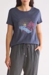C&c California C & C California Julia Everyday Graphic T-shirt In Mood Indigo