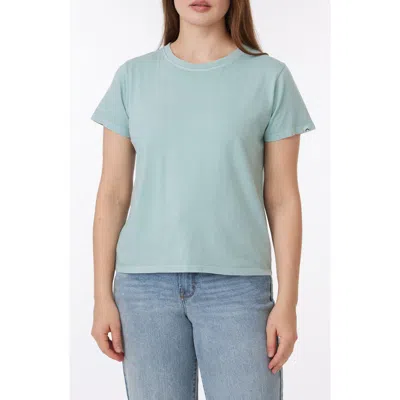 C&c California C & C California Sunwashed Crop Cotton T-shirt In Blue Surf