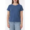C&c California C & C California Sunwashed Crop Cotton T-shirt In Vintage Indigo