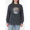 C&c California C & C California Maise High Low Sweatshirt In Mountain Sun- Black Sand