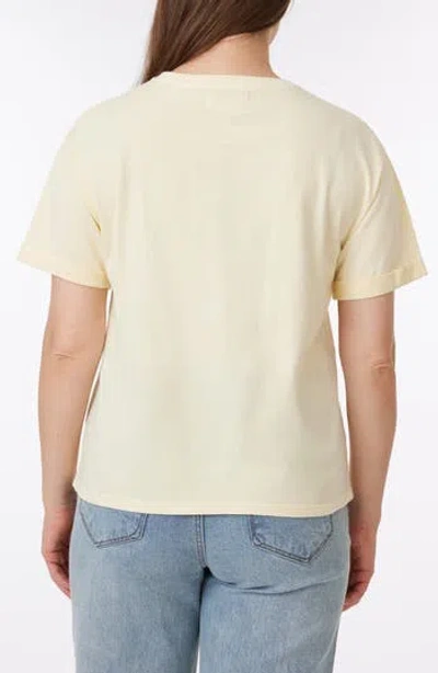 C&c California C & C California Melissa Sunwashed Relaxed Cotton T-shirt In Chamomile