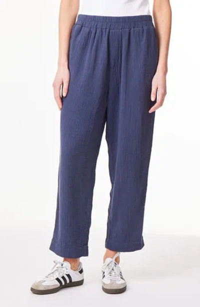 C&c California C & C California Sabina Cotton Gauze Ankle Pants In Mood Indigo