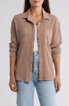 C&c California C & C California Sky Washed Waffle Knit Shacket In Stucco