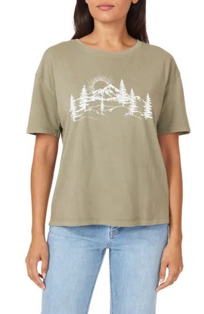 C&c California C & C California Toni Boxy Cotton Crop Tee In Vetiver