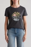 C&c California Julia Everyday Graphic T-shirt In Black Sand Lake Sunrise