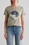 C&c California Julia Everyday Graphic T-shirt In Dried Sage Moonlit Landscape