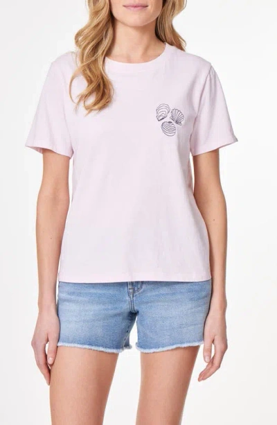 C&c California Kris Cropped Cotton Tee In Light Lilac Shells