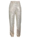 C-clique Pinko  Woman Pants Platinum Size S Polyester, Elastane In Grey