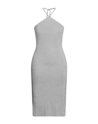 C-clique Woman Midi Dress Light Grey Size S Viscose, Metallic Fiber, Polyamide, Elastane